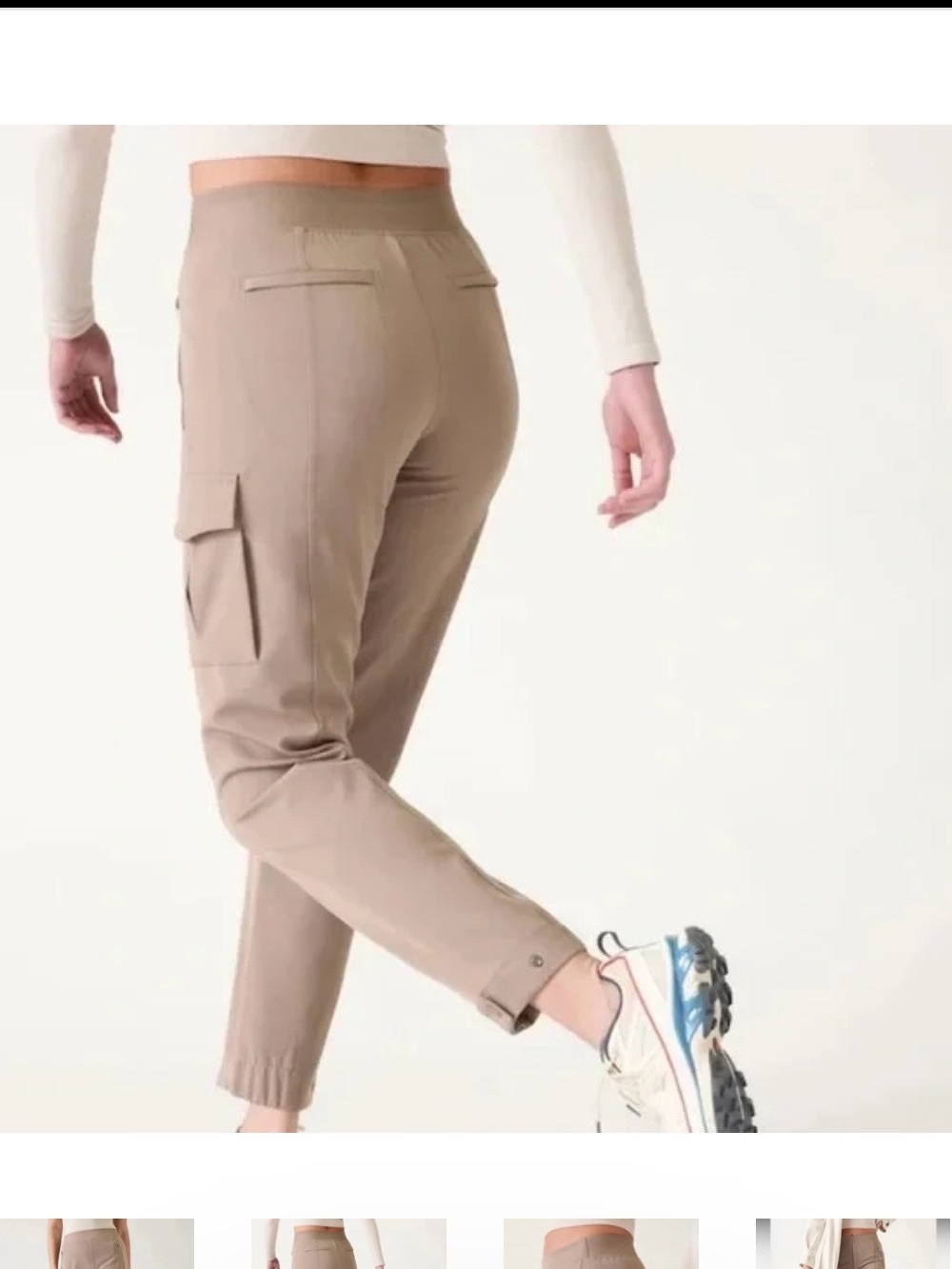 Athleta endless high-rise Cargo Jogger Pants in Taupe (Abalone)